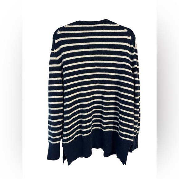 Madewell Cozy Walker Cardigan Striped Merino Wool Alpaca Blend Preppy Large - Picture 4 of 8